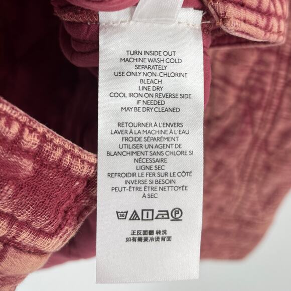 Anthropologie Pilcro The Fielder Quilted Shacket Jacket Brick Red Women's XS - Picture 6 of 9